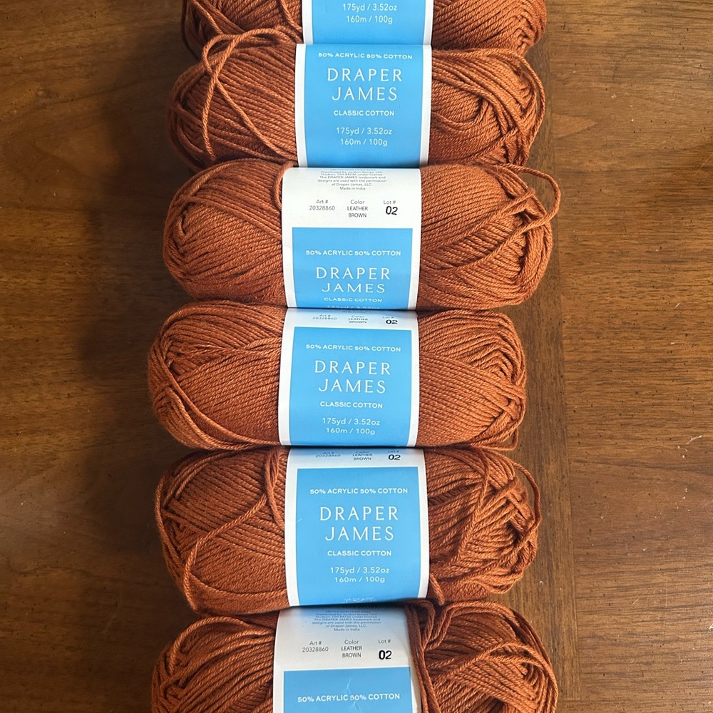 Draper James Classic Cotton Yarn in Leather Brown